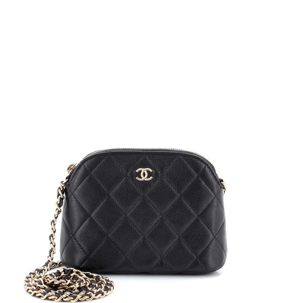 Chanel Cc Dome Zip Clutch With Chain #260999C46B